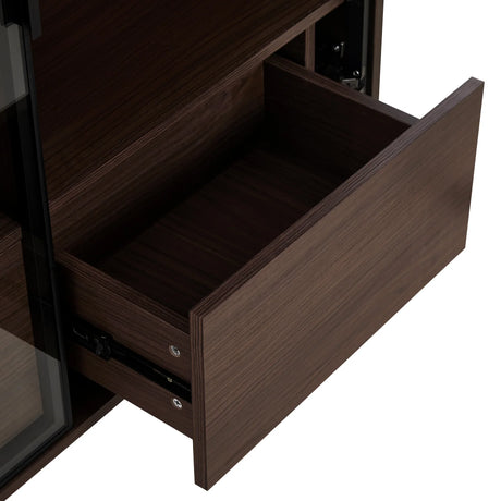 Modern Minimalist LED Curio Cabinet With Tempered Glass Doors - Omega Lifestyles