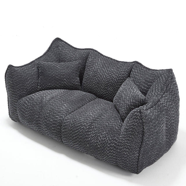 Dual Chenille Bean Bag Chair With High Resilience Foam - Omega Lifestyles