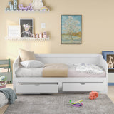 Solid Wood Extendable Twin Daybed With Trundle And Storage Drawers - Omega Lifestyles