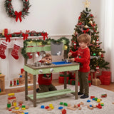 Solid Wood Kids Play Kitchen With Water Play Set - Omega Lifestyles