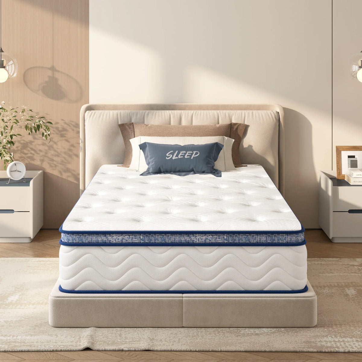 Twin Medium Firm 12-Inch Hybrid Mattress - Omega Lifestyles