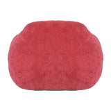Spacious Rose Teddy Fabric Memory Foam Bean Bag Chair - Omega Lifestyles