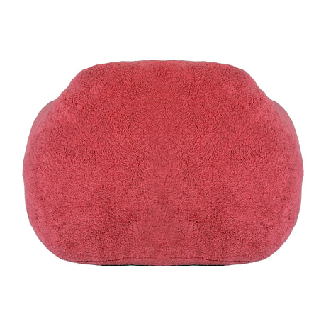 Spacious Rose Teddy Fabric Memory Foam Bean Bag Chair - Omega Lifestyles