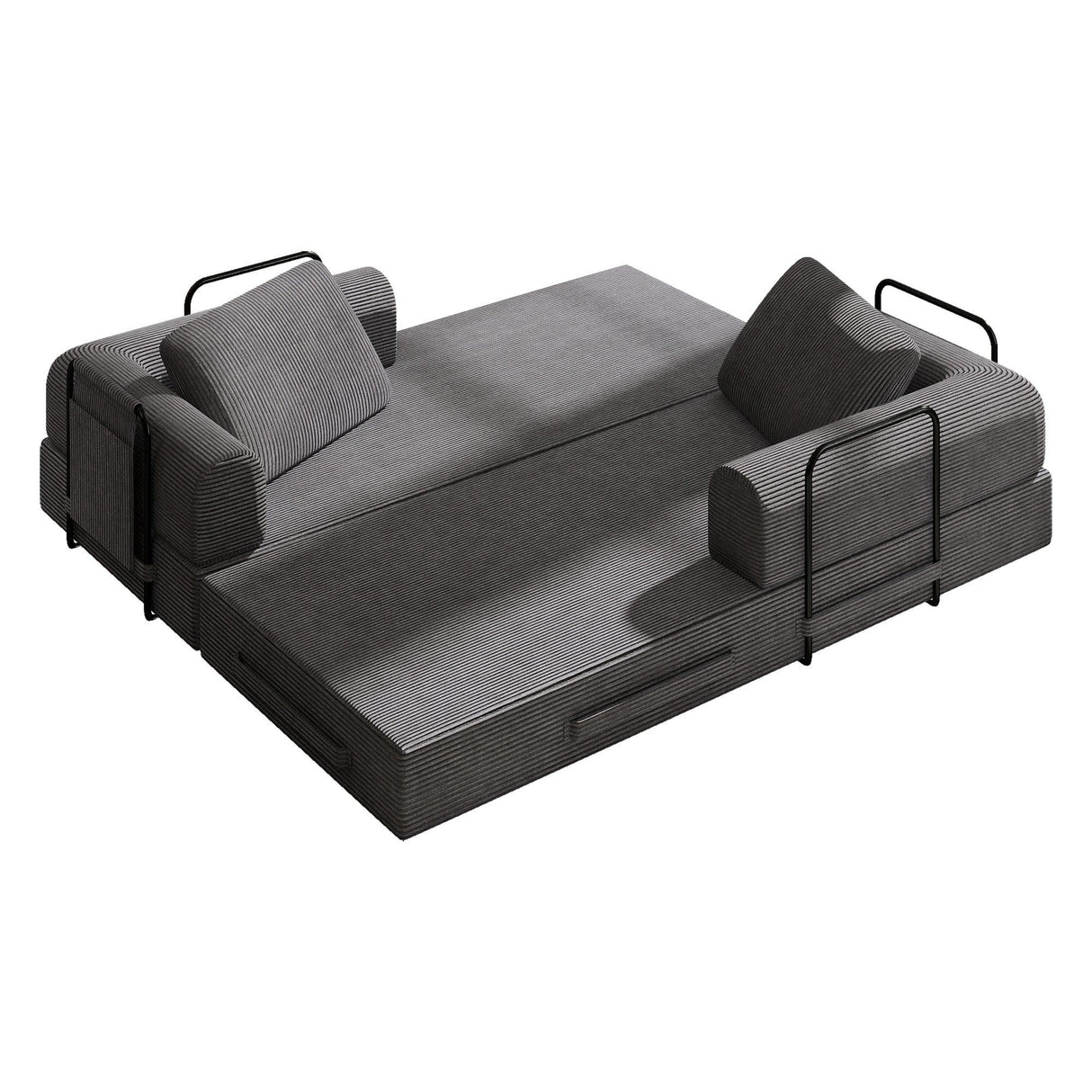 Convertible Corduroy Foldable Sofa Bed With Mattress - Omega Lifestyles