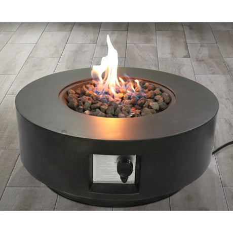 Modern Concrete Propane Outdoor Fire Pit Table 30-Inch - Omega Lifestyles