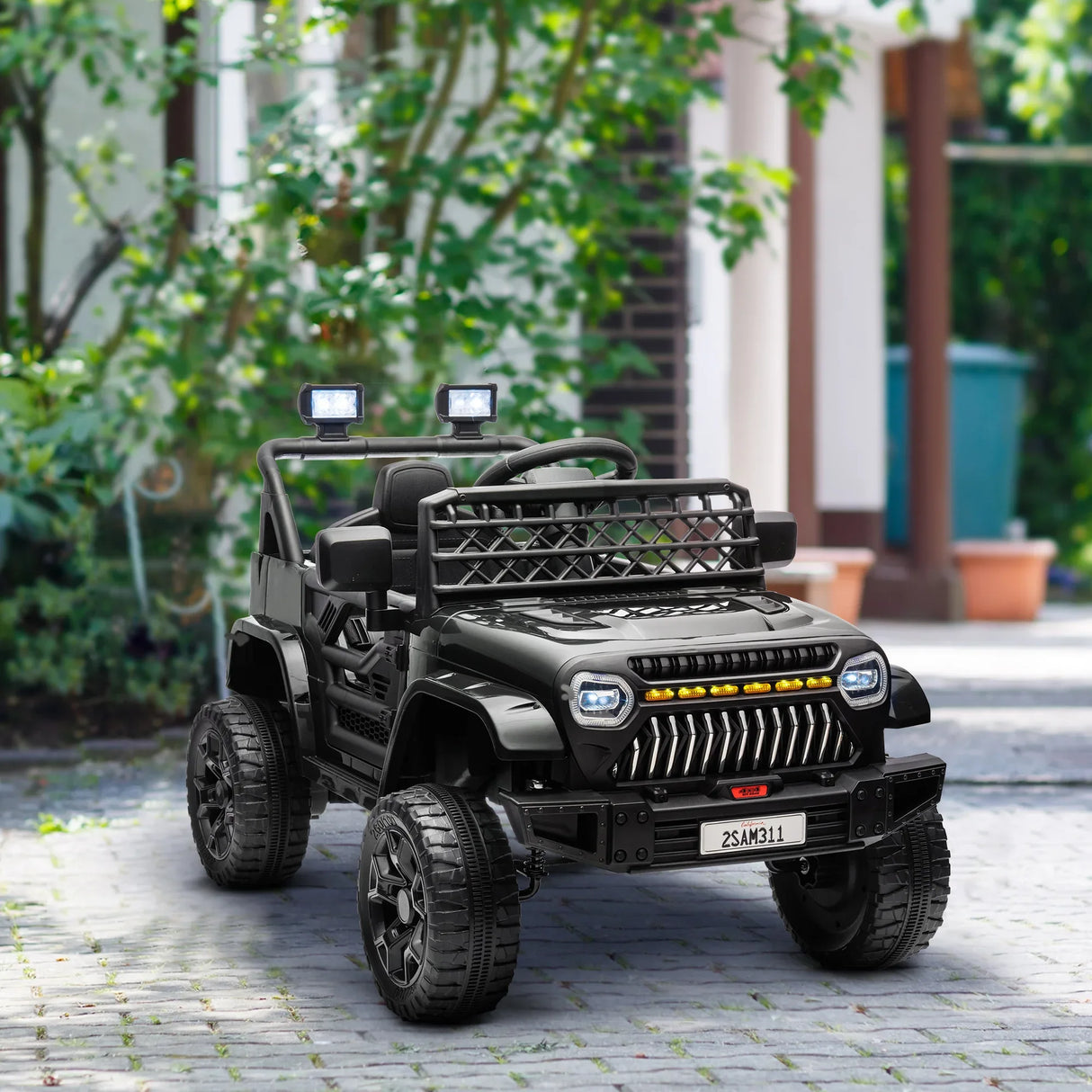 12V Dual Motor Kids Electric Ride-On Truck With Remote Control - Omega Lifestyles
