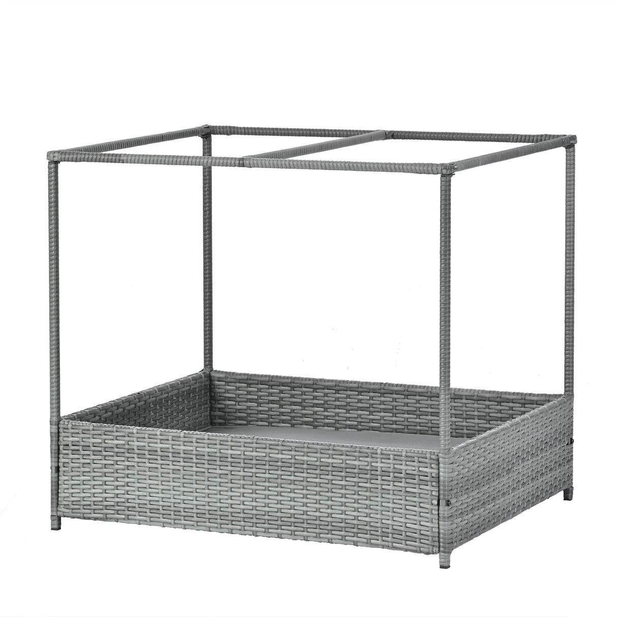 Elevated Covered PE Wicker Pet Patio Bed - Sleep Galleria
