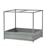 Elevated Covered PE Wicker Pet Patio Bed - Sleep Galleria
