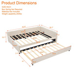 Twin Velvet Upholstered Daybed With Trundle Modern Design - Omega Lifestyles