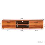 Walnut Mid-Century Media Console TV Stand - Sleep Galleria