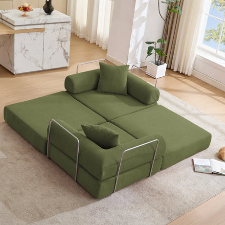 Modular Folding Corduroy Convertible Sofa Bed - Omega Lifestyles