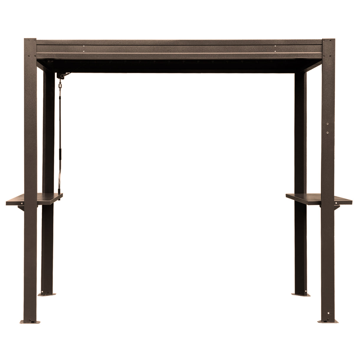 Outdoor Metal Adjustable Louvered Roof Grill Pergola 8x5 Feet