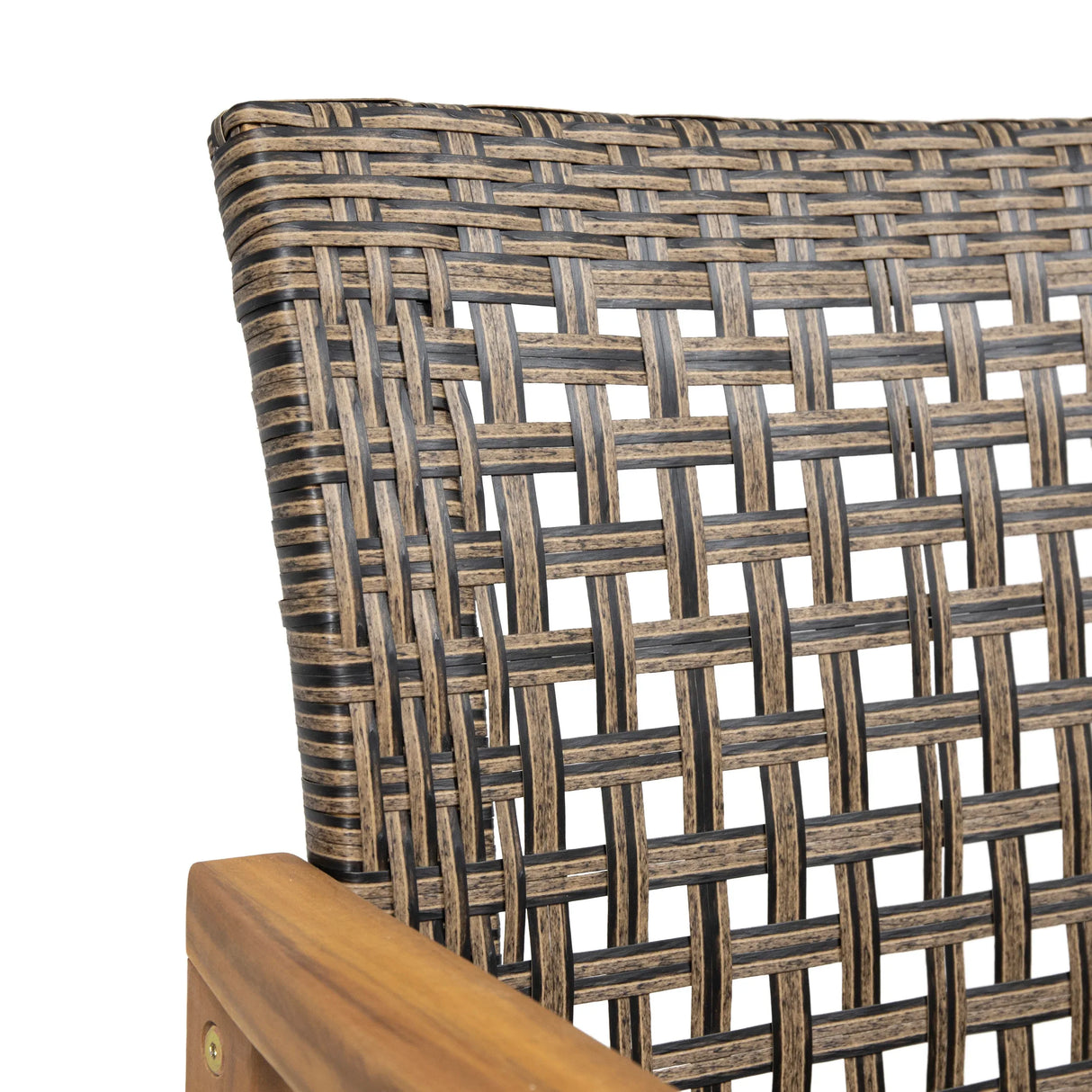 Pair Of Acacia Wood And Wicker Dining Chairs - Omega Lifestyles