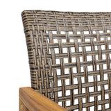 Pair Of Acacia Wood And Wicker Dining Chairs - Omega Lifestyles