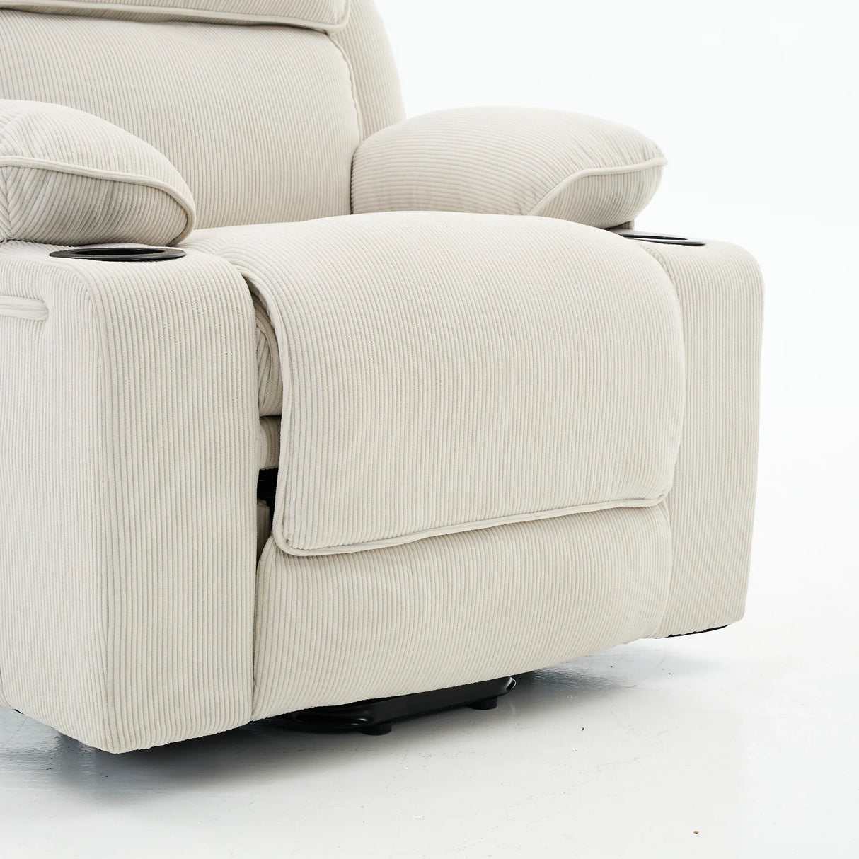 Ivory Remote-Controlled Heated Massage Assistive Recliner - Omega Lifestyles