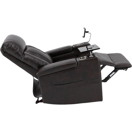 Electric Power Recliner Chair With Storage Cupholders Tray - Omega Lifestyles