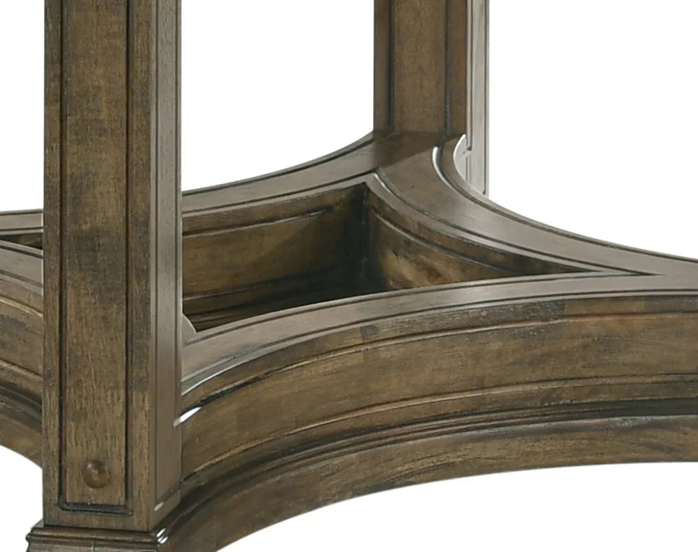 Light Brown Oak Round 5-Piece Dining Room Set - Omega Lifestyles