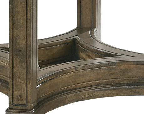 Light Brown Oak Round 5-Piece Dining Room Set - Omega Lifestyles