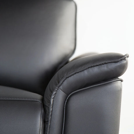 Transitional Black Leather Match Recliner Chair - Omega Lifestyles