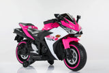 12V Pink Kids Electric Ride On Motorcycle With Lights - Omega Lifestyles