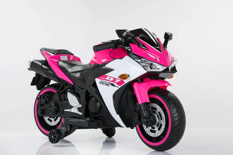 12V Pink Kids Electric Ride On Motorcycle With Lights - Omega Lifestyles