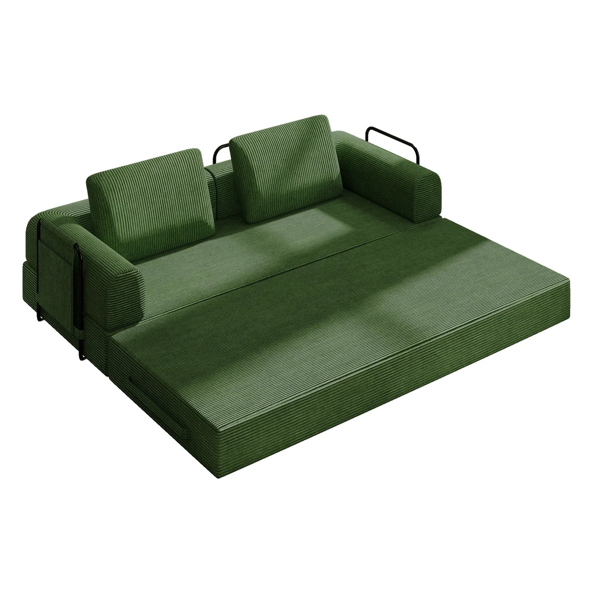 Convertible Folding Soft Corduroy 3-Seat Sofa Bed - Omega Lifestyles