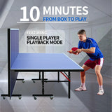 Competition Grade Foldable 8ft Indoor Table Tennis Table Set - Omega Lifestyles