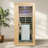 Far Infrared Hemlock One Person Indoor Sauna Room - Omega Lifestyles