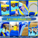 8-in-1 Inflatable Water Park Slide Trampoline Playhouse - Omega Lifestyles