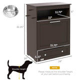 Pet Feeder Station With Storage Cabinet And Raised Bowls - Sleep Galleria