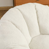 Plush Teddy Foam Bean Bag Chair With Armrests - Omega Lifestyles