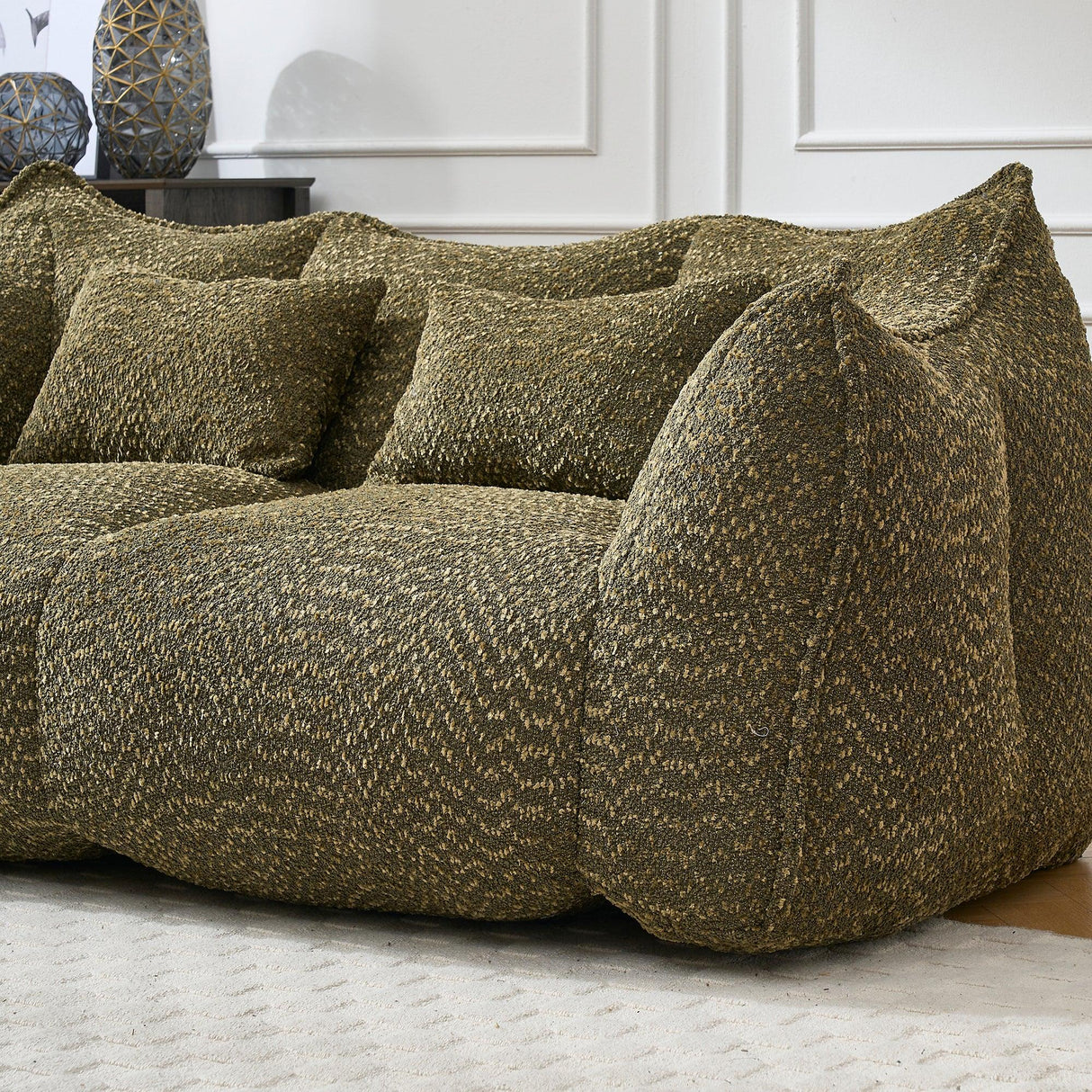Dual Chenille Bean Bag Chair With High Resilience Foam Core - Omega Lifestyles