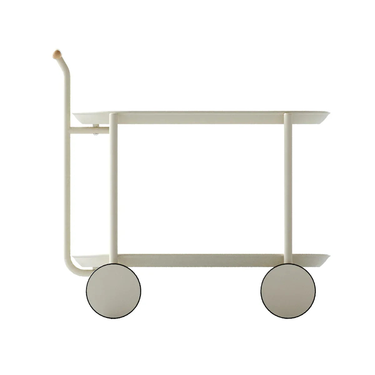 Artsy Ancient White Mobile Kitchen Storage Cart - Omega Lifestyles