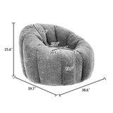 Plush Teddy Fabric Foam Filled Bean Bag Chair - Omega Lifestyles