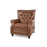 Contemporary Tufted Pushback Recliner With Nailhead Accents - Omega Lifestyles