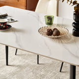 Mid Century Modern 55-Inch Round Sintered Stone Dining Table - Omega Lifestyles