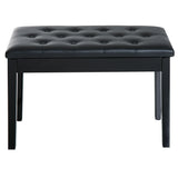 Faux Leather Duet Piano Bench With Padded Cushion - Omega Lifestyles