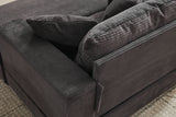 Corduroy Chaise Lounge Chair With Removable Ottoman - Omega Lifestyles