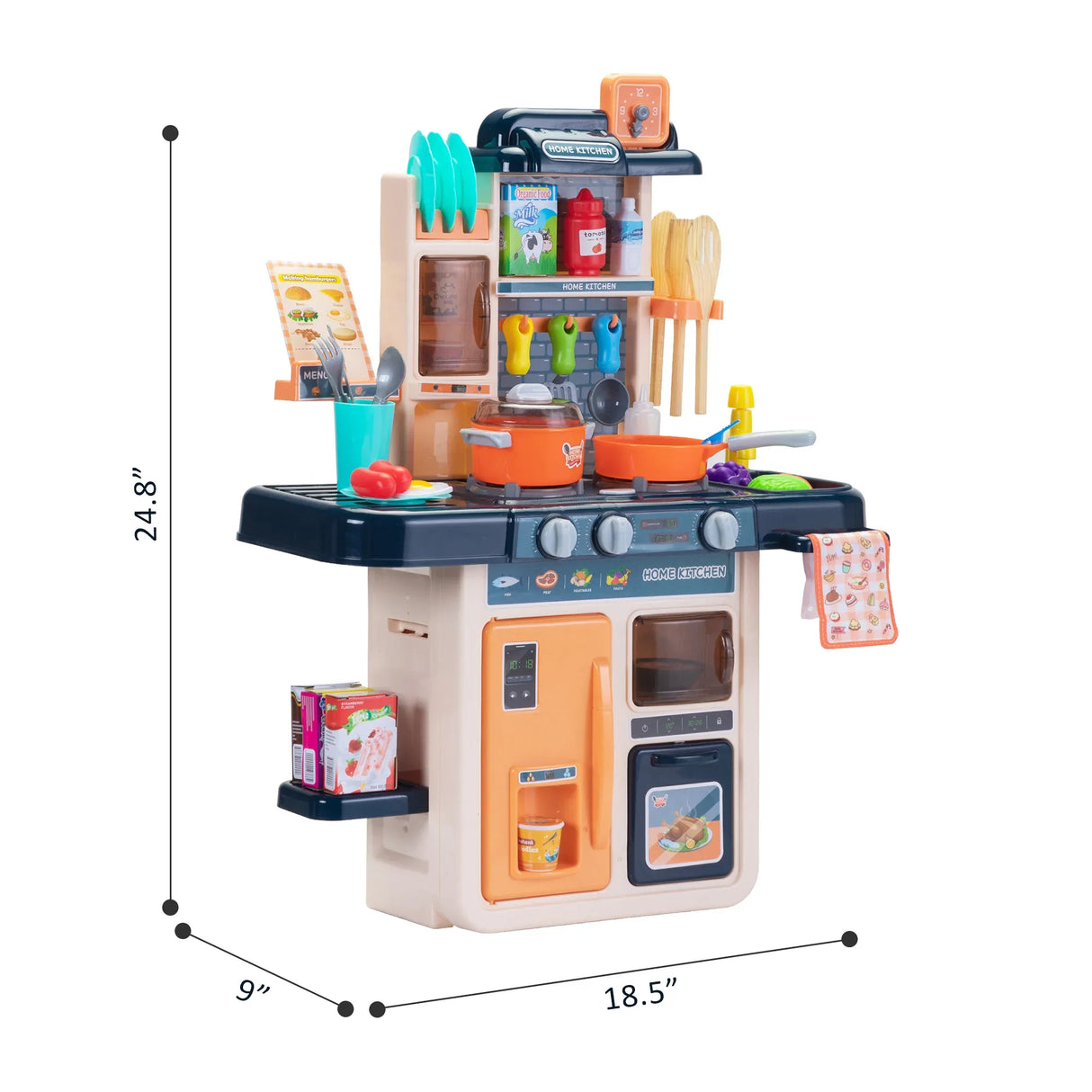 Kids Kitchen Playset With Real Sounds Light Accessories - Omega Lifestyles