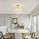 20-Inch Gold Iron Ceiling Pendant Light With Globe Shade - Omega Lifestyles