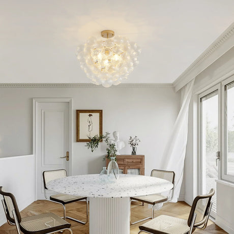 20-Inch Gold Iron Ceiling Pendant Light With Globe Shade - Omega Lifestyles