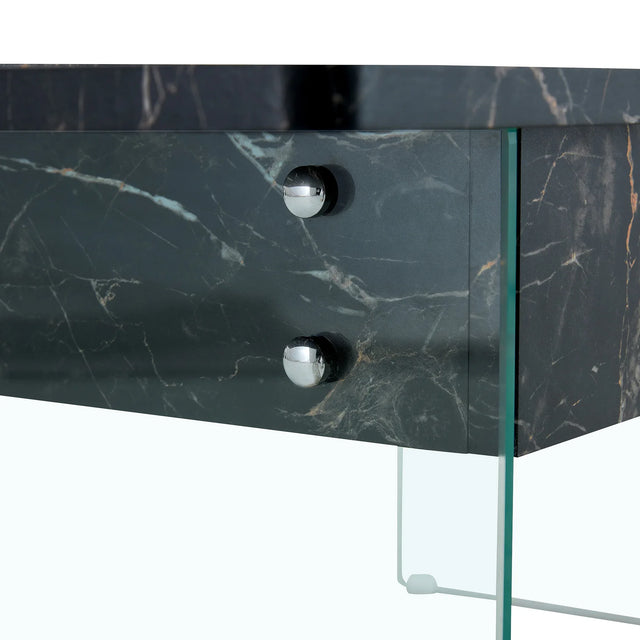Lift-Top Coffee Table With Storage Black Marble Glass - Omega Lifestyles