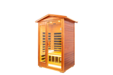 Two Person Far Infrared Khaya Wood Outdoor Sauna Room - Omega Lifestyles