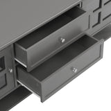 Modern Grey MDF TV Stand With Storage Cabinet - Sleep Galleria