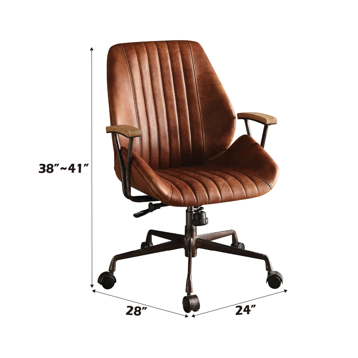 Top Grain Leather Executive Adjustable Office Chair - Omega Lifestyles