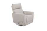 Manual Upholstered Fabric Swivel Recliner With Chrome Lever - Omega Lifestyles