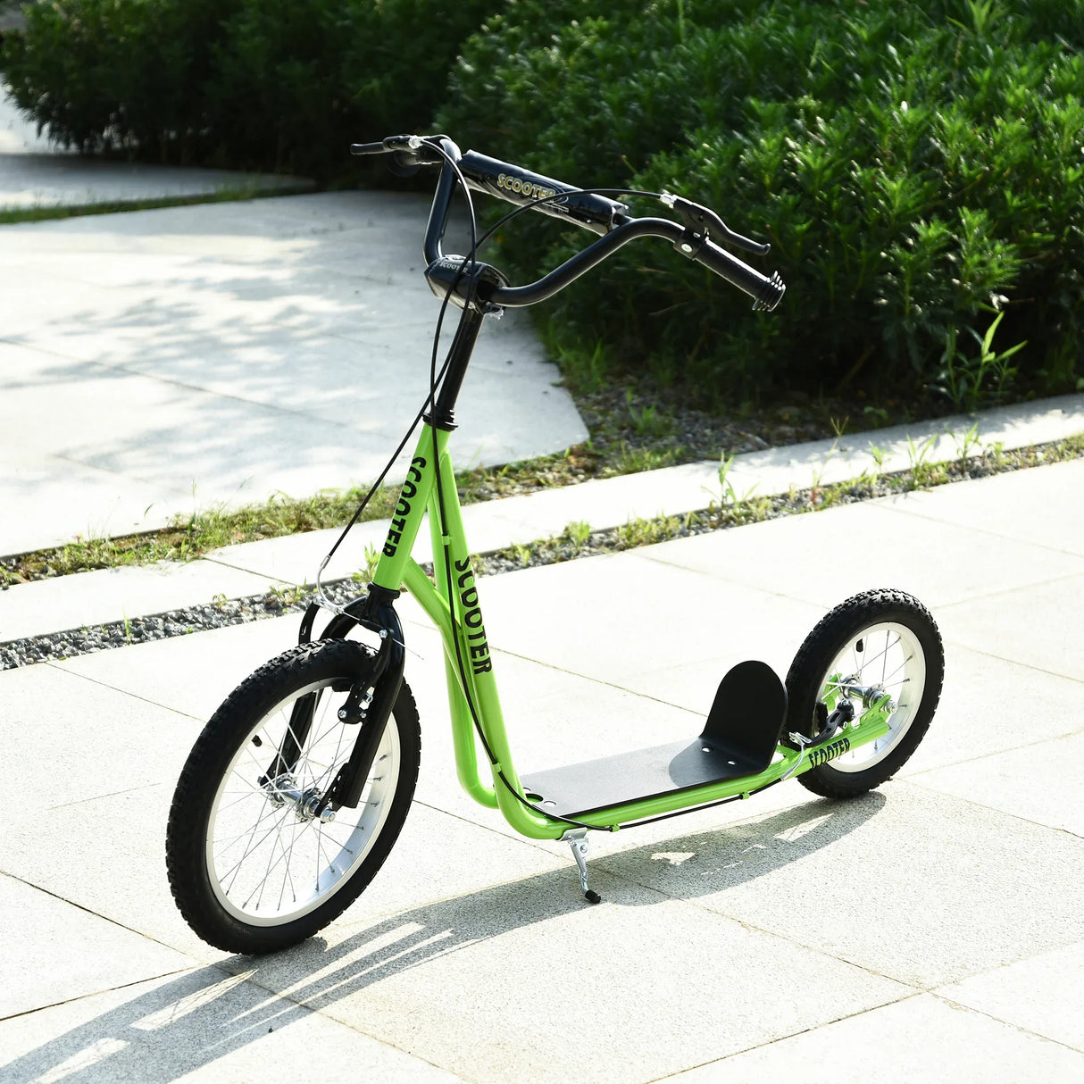 Youth Adjustable Handlebar Kick Scooter With Inflatable Tires - Omega Lifestyles
