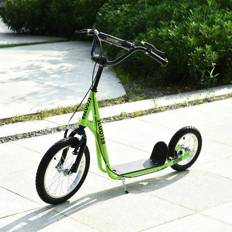 Youth Adjustable Handlebar Kick Scooter With Inflatable Tires - Omega Lifestyles