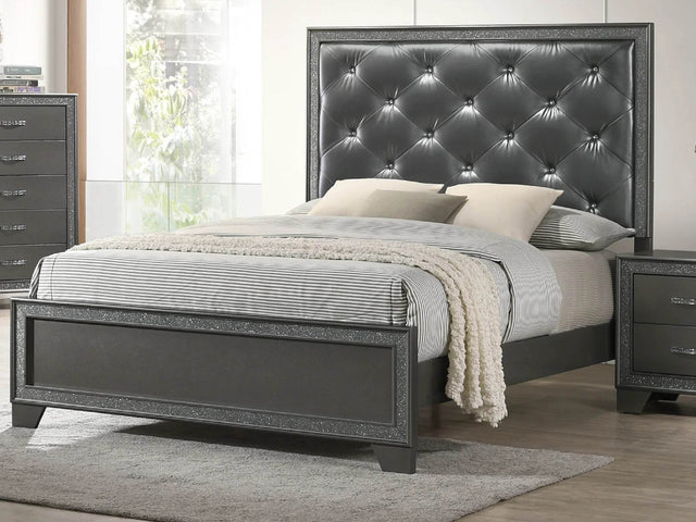 Queen Plush Tufted Upholstered Wood Panel Bed Frame - Omega Lifestyles