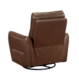 Top Grain Leather Swivel Glider Recliner Chair - Omega Lifestyles